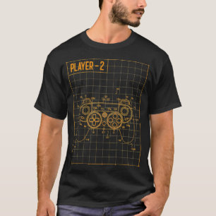 Player 2 Gamer Game Outfit Video Gamers Gift For B T-Shirt