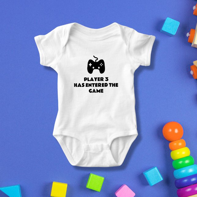 Player 3 Has Entered the Game – Custom number Baby Bodysuit (Creator Uploaded)