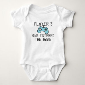 Player 3 Has Entered The Game Easy Change Number Baby Bodysuit