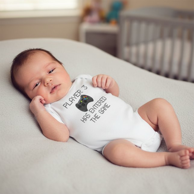 Player 3 Has Entered The Game Gamer Humor Baby Bodysuit (Player 3 Has Entered The Game Easy Change Number Baby Bodysuit by Ricaso. New Born gift ideas
)