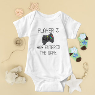 Player 3 Has Entered The Game Gamer Humor Baby Bodysuit