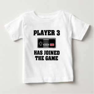 Player 3 has Joined the Game funny new baby shirt