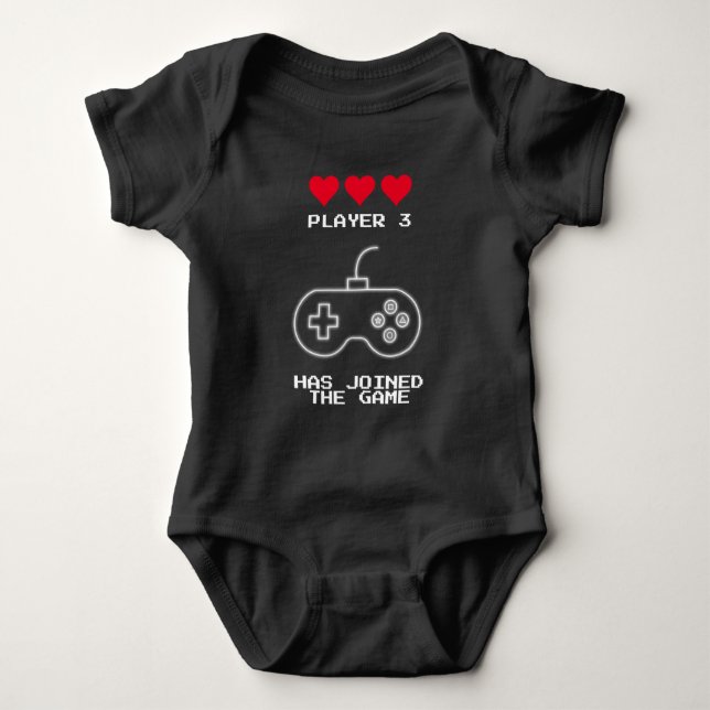 Player 3 Has Joined The Game Matching Outfit Baby Bodysuit (Front)