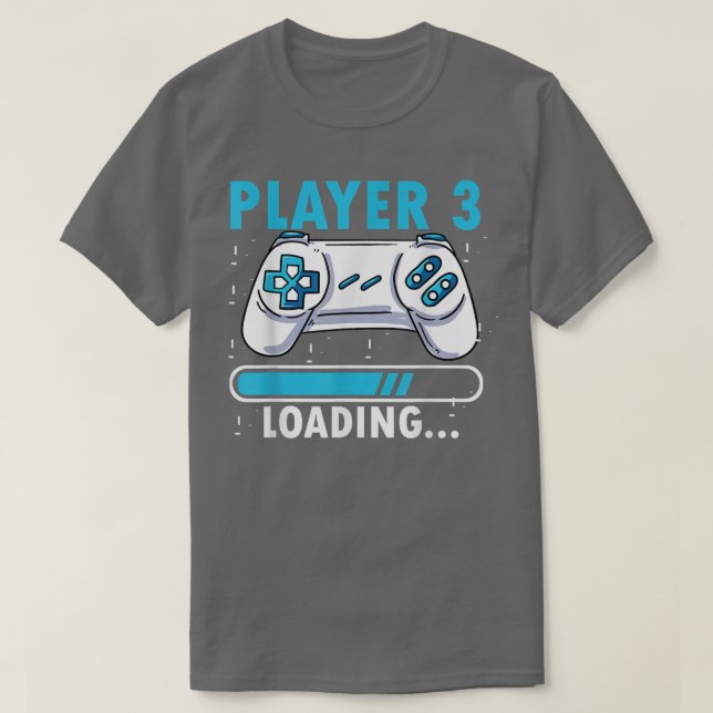 Player 3 Loading Baby Pregnancy Announcement  T-Shirt (Design Front)
