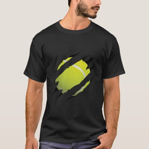 Player And Coach Tennis Tennis Ball Inside T_Shirt