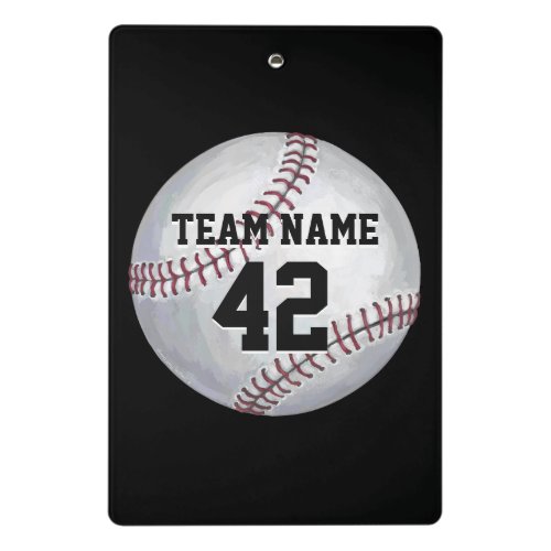 Player and Number Baseball Mini Clipboard
