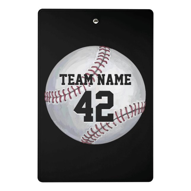 Player and Number Baseball Mini Clipboard (Back)