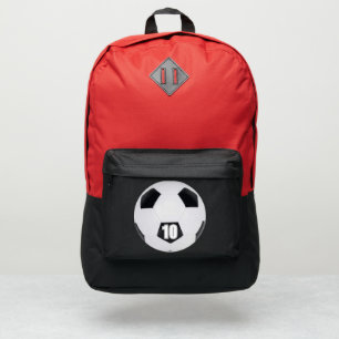Player Backpack Sports Soccer boys red
