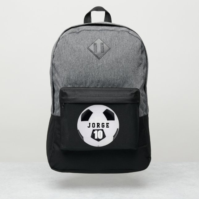 Player Backpack Sports Soccer boys Team            (Front)