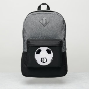 Player Backpack Sports Soccer Number School
