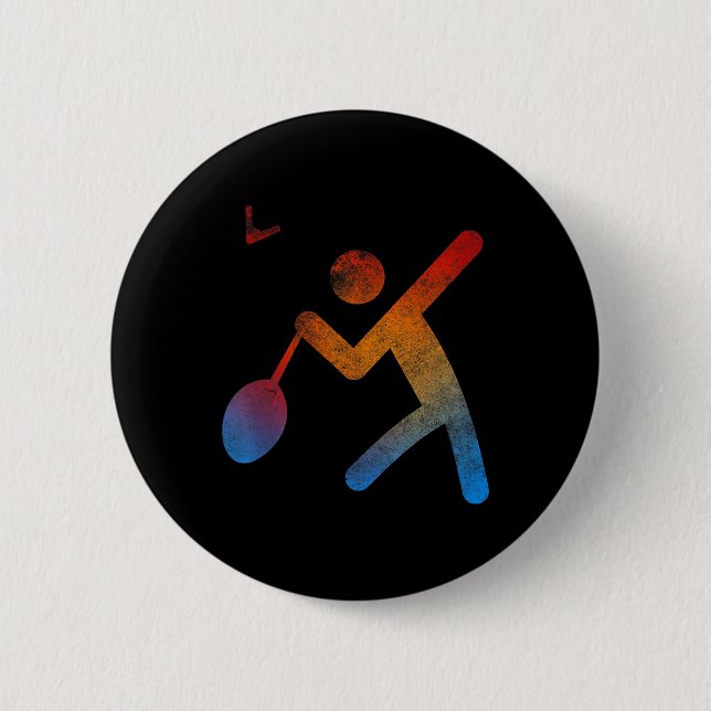 Player Badminton Champion T Shirt Play Gift Racket Button (Front)