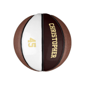 Player Club Team Name Number Custom Monogrammed Mini Basketball