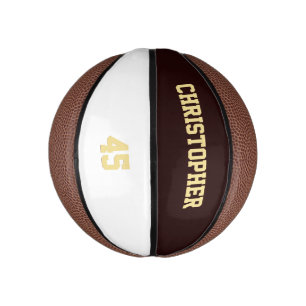 Player Club Team Name Number Custom Monogrammed Mini Basketball
