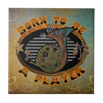 Player French Horn Id281 Ceramic Tile by iiphotoArt at Zazzle