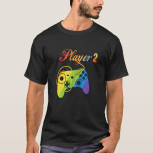 Player Gaming Love Lgbtq Pride Lesbian Gay Couple  T-Shirt