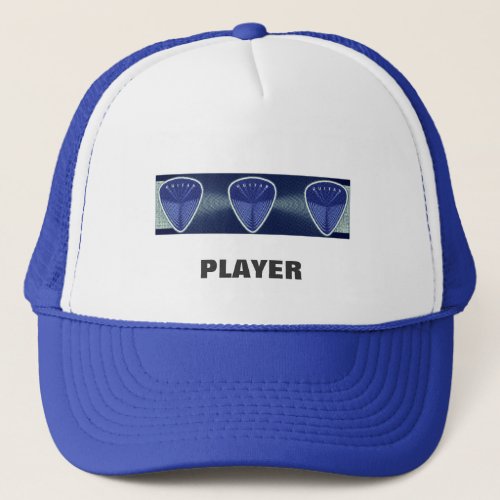Player Guitar Pick Style 3 Trucker Hat
