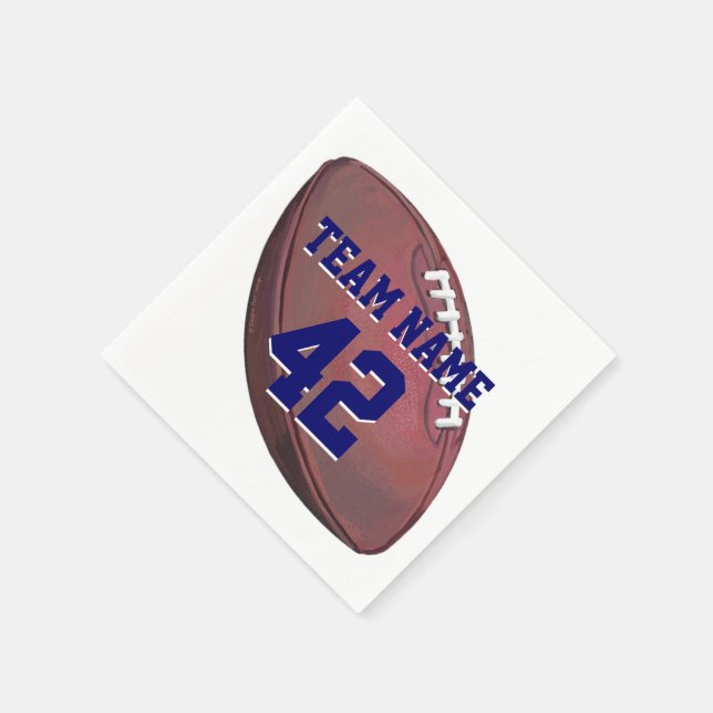 Player Name and Number Football Napkins (Corner)