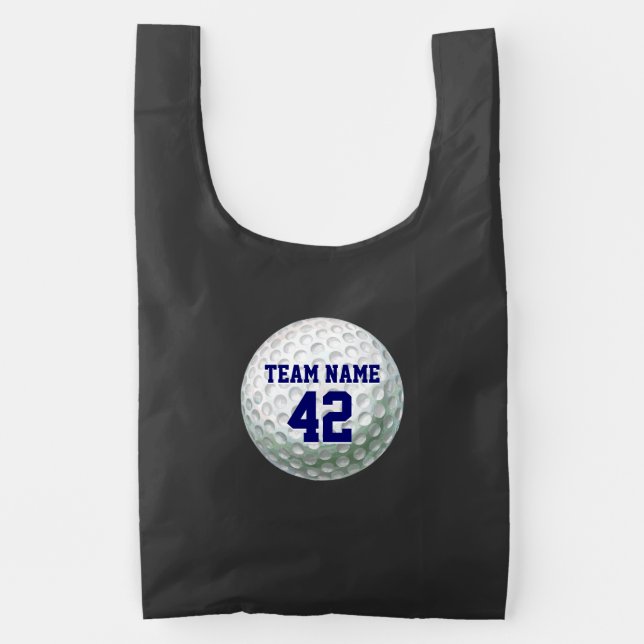 Player Name and Number Golf ball Reusable Bag (Front)