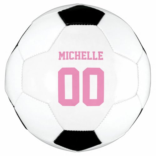 Player name and number soccer ball