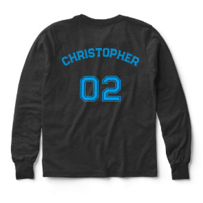 Player Name Jersey Number Boys Grey Long Sleeve Tri-Blend Shirts
