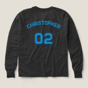 Player Name Jersey Number Boys Grey Long Sleeve Tri-Blend Shirts
