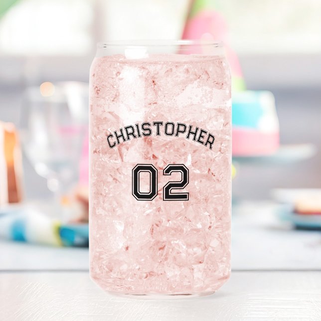 Player Name Jersey Number Game Day Party Sports Can Glass (Player Name Jersey Number Game Day Party Sports Can Glass)