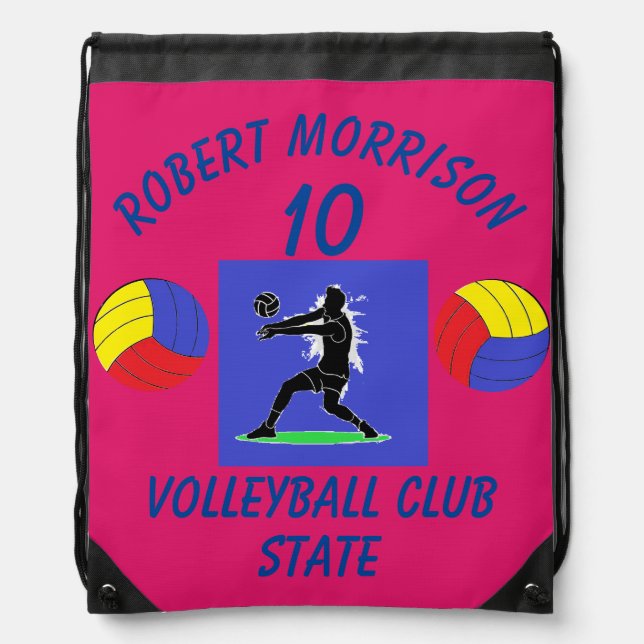 Player Name Number Team Name Drawstring Backpack  (Front)