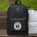 Player Name Number Team Name Sports Port Authority® Backpack<br><div class="desc">Player Name Number Team Name Sports Port Authority® Backpack. Personalize it with your name,  team name and team number.  You can change any text on the backpack or erase it. A perfect gift for a football,  basketball,  soccer,  baseball,  volleyball player.</div>