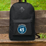 Player Name Number Team Name Sports Port Authority® Backpack<br><div class="desc">Player Name Number Team Name Sports Port Authority® Backpack. Personalize it with your name,  team name and team number.  You can change any text on the backpack or erase it. A perfect gift for a football,  basketball,  soccer,  baseball,  volleyball player.</div>