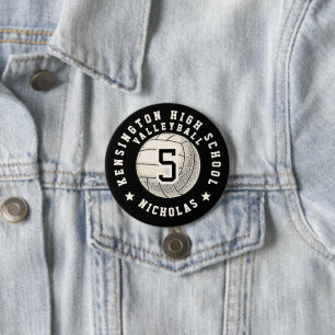 Player Name School Volleyball Team Button