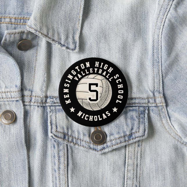 Player Name School Volleyball Team Button (In Situ)