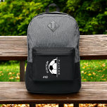 Player Name | Team Name | Number | Soccer Port Authority® Backpack<br><div class="desc">Gear up your young athlete with the Boys Soccer Ball Kids Sports School Port Authority® Backpack. This dynamic backpack features a fun soccer ball design, perfect for school and sports activities. Made from durable materials, it includes spacious compartments, sturdy zippers, and side pockets for water bottles. The padded straps ensure...</div>