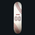 Player Number 00 - Cool Baseball Stitches Skateboard Deck<br><div class="desc">This Number is specially created to imitate Baseball Stitches Look.
Hope you will like it.</div>