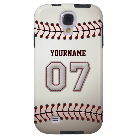 Player Number 07 - Cool Baseball Stitches Look Galaxy S4 Case
