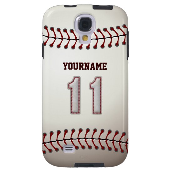 Player Number 11 - Cool Baseball Stitches Look Galaxy S4 Case