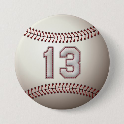 Player Number 13 _ Cool Baseball Stitches Pins