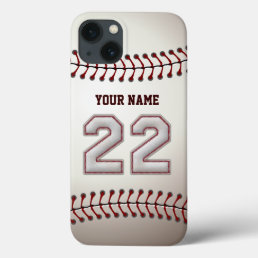 Player Number 22 - Cool Baseball Stitches Look iPhone 13 Case