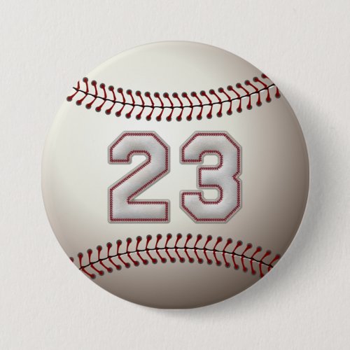 Player Number 23 _ Cool Baseball Stitches Pins