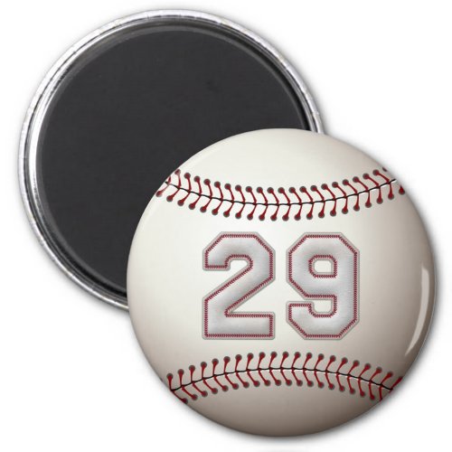 Player Number 29 _ Cool Baseball Stitches Magnet