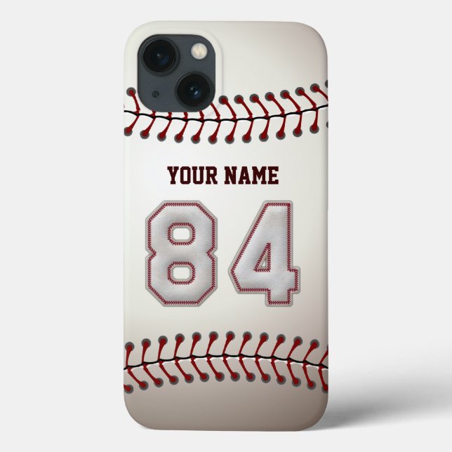 Player Number 84 - Cool Baseball Stitches Look Case-Mate iPhone Case (Back)