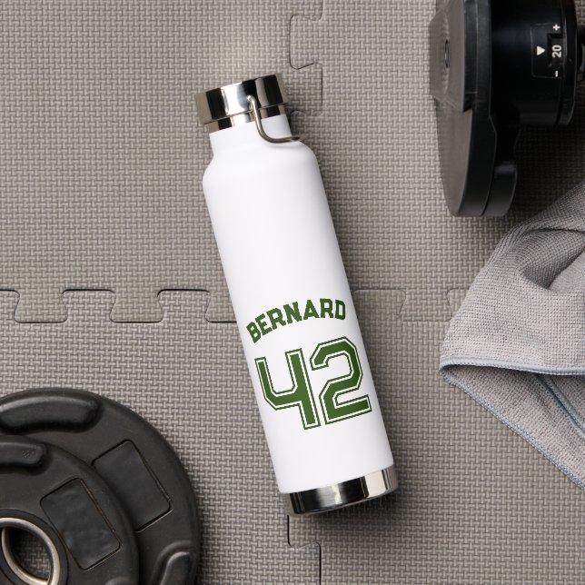 Player Number Monogram Water Bottle (Gym)