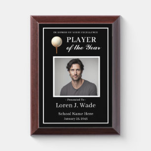 Player of the Year School Golf Excellence  Award Plaque