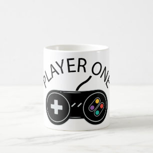 Player One Gamer - Video Game Controller Gift Coffee Mug