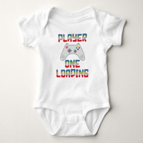 Player One Loading Pregnancy Announcement Baby Bodysuit