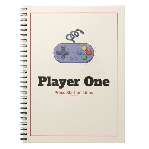 Player One Retro Gamepad Spiral Notebook