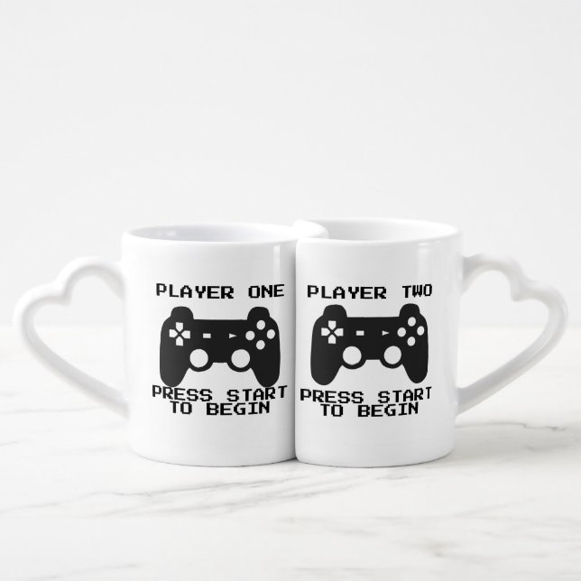 Player One & Two couple mugs (Front Nesting)