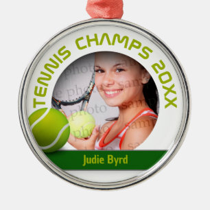Player Photo Tennis Champs 20XX Metal Ornament