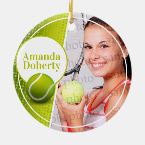 Player Photo  Tennis Sport Ceramic Ornament