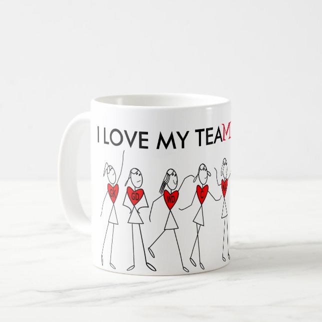 Player Positions and Fun Netball Team Quote Coffee Mug (Front Left)