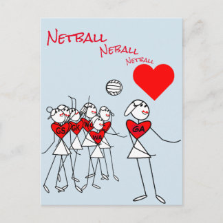 Player Positions Love Netball GA Clipart Post Postcard